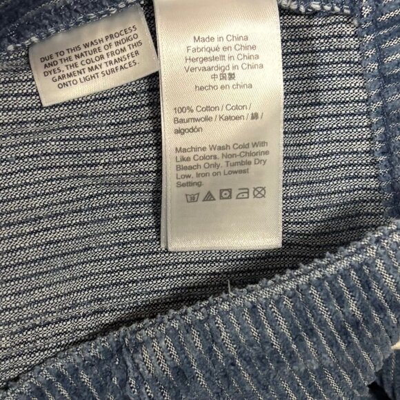 J.Crew Womens Tie waist camp pant in indigo dyed corduroy Size M - Picture 8 of 8